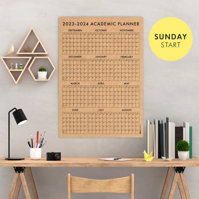 2024 WALL CALENDAR, MONDAY Start, 2024 Wall Planner, 2024 Year Planner