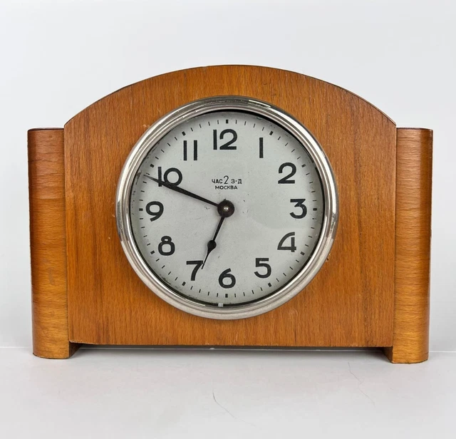 Vintage Ancienne Rare Horloge De Bureau Soviétique Molnija