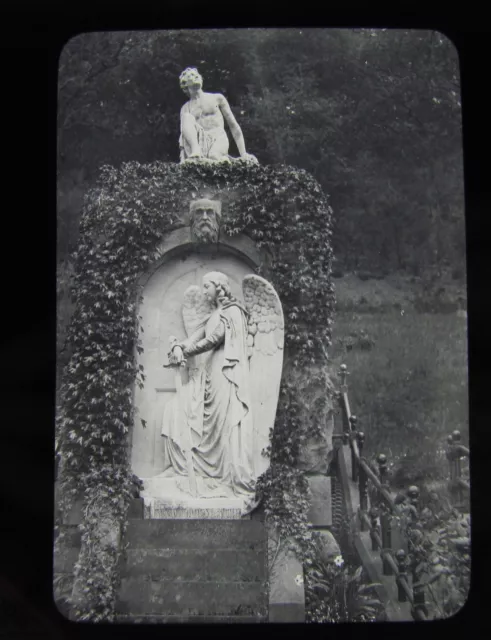 Glass Magic Lantern Slide A SHRINE OR TOMB PROBABLY IN NORWAY  C1910 NORWAY