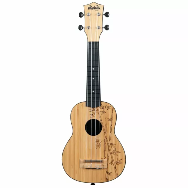 Kala Ukadelic UK-BAMBOO - Bamboo Top Soprano Ukulele, with Tote Bag