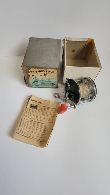 Moulinet De Pêche Vintage Penn Long Beach #60 - Pour Pêche En Mer, état Correct
