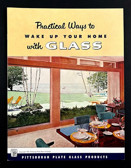 1953 Pittsburgh Plate Glass Ways To Wake Up Your Home Windows VTG Catalog