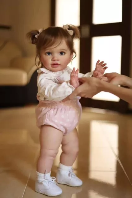 Big Reborn Realistic Baby Doll Reborn Toddler Girl Life Newborn Silicone Doll