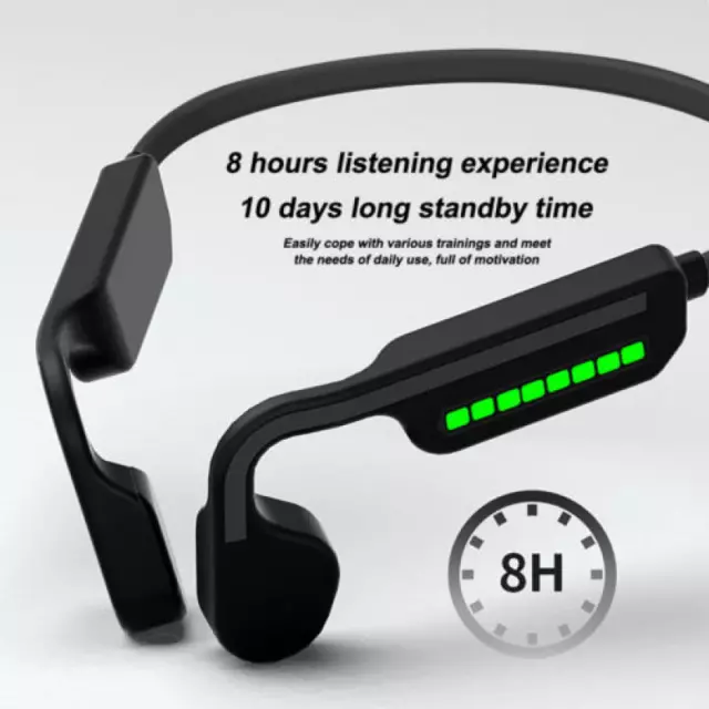 Bone Conduction Headphones Bluetooth 5.3 Wireless Earbuds Outdoor Sport Headset