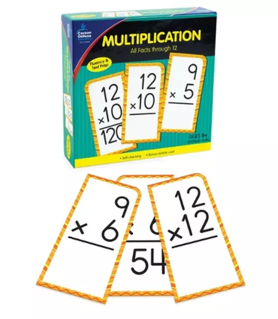 Multiplication All Facts Through 12 Flash Cards by Carson Dellosa Education (Eng