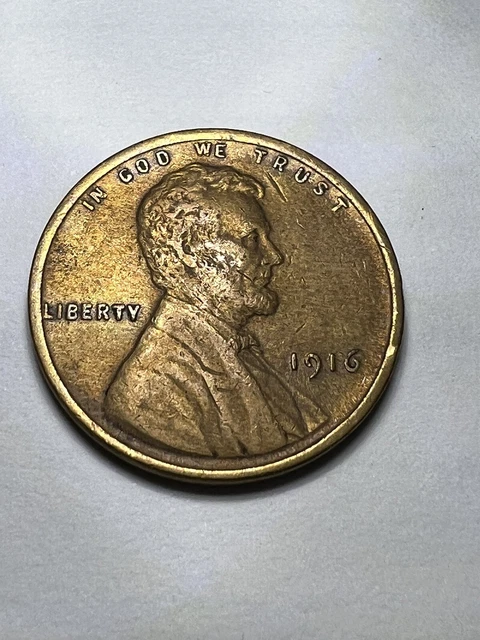 1916 P Lincoln Wheat Cent Penny RD/BN
