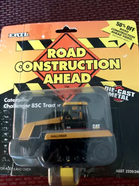 ERTL Road Construction Ahead 2404 Caterpillar Challenger 85CTractor diecast 1995