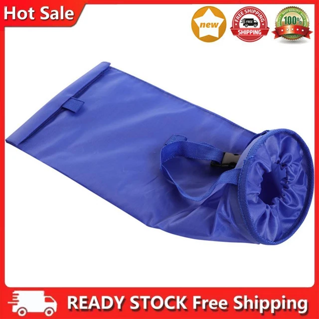 Portable Car Seat Back Trash Holder Hanging Bag Car Cleaning Tools (Blue)