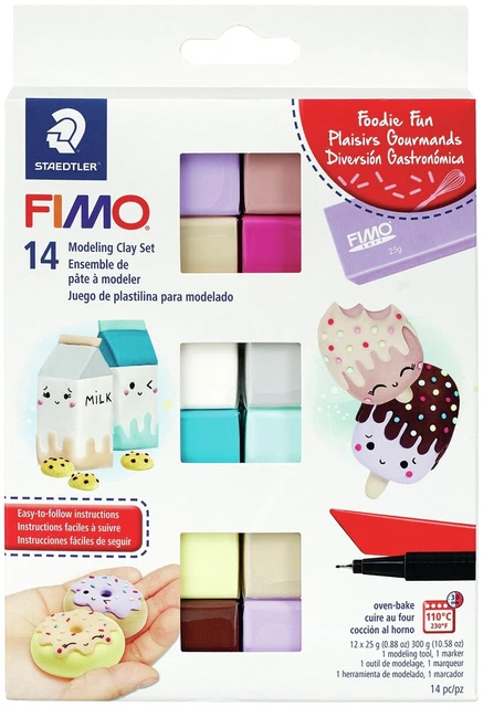 Arcilla de polímero suave profesional Fimo 12/paquete - Foodie Fun -8023C14F