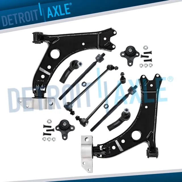 10pc Front Lower Control Arms +Ball Joints Kit for Jetta Golf Eos GTI A3 Quattro