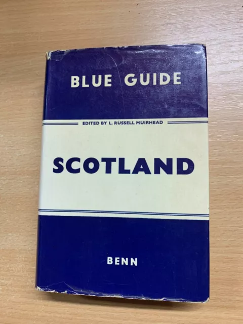 1959 "Blue Guide - Scotland" Map Illustrated Small Hardback Book (P3)