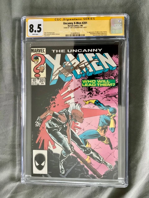 SIGNED 8.5 CGC Chris CLAREMONT UNCANNY X-MEN 201 first appearance cable 1st app