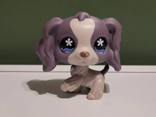 Lps #672 B Littlest Petshop Original Authentic Chien Epagneul Dog Spaniel Hasbro