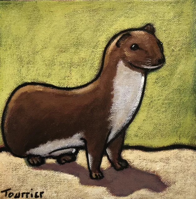 Tableau Peinture une belette Tourrier