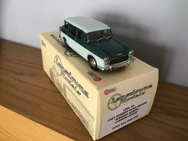 Lansdowne Models 1/43 Ldm50 -1957 Humber Hawk Estate Dual Green White Metal Mint