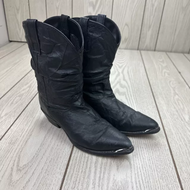 DINGO DI17310 WOMEN’S Leather Black Slouch Western Boots Size 8W $27.99 ...