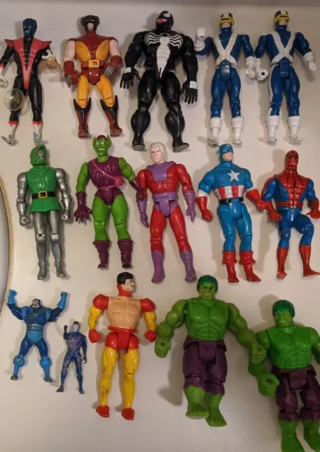 Marvel action figure lot Of 15 different Toy Biz 1990’s Action figures X-Men