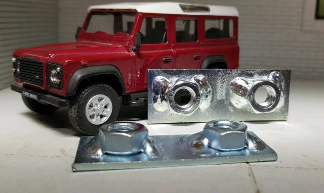 Land Rover Série 2 2a 3 Défenseur BZP Lampe Ceinture Vis Plaque AFP710440 x2