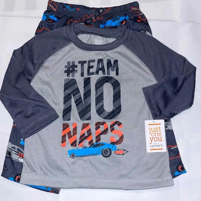 18months Infant Just One You Carters Boys Pajama 2 piece Set #No Naps Cars
