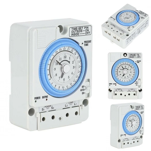 TB35-N 24-Hour Mini Meccanico Distribuzione Interruttore Interno/Esterno Timer