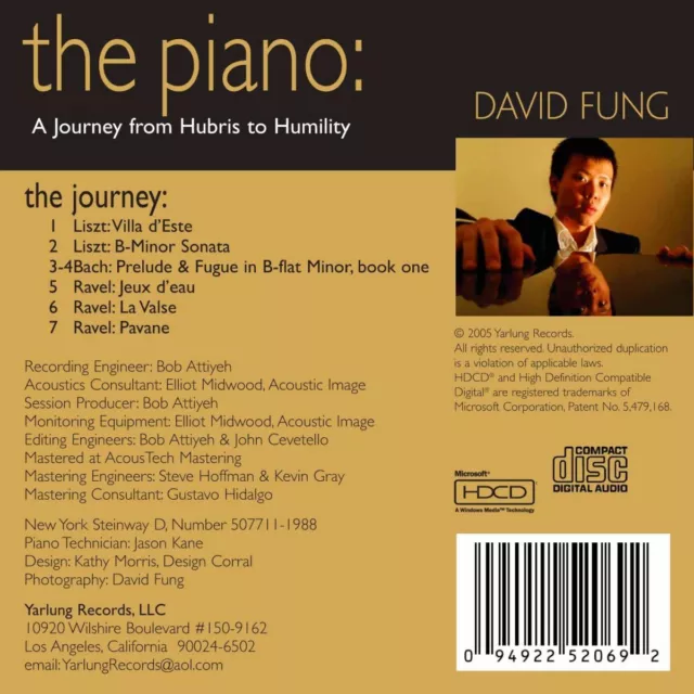 David Fung Piano: A Journey from Hubris to Humility (CD) 2