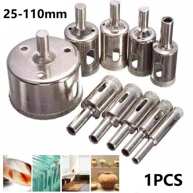 25-110mm DIAMOND HOLESAW SET HOLE SAW DRILL BIT CUTTER TILE GLASS MARBLE CERAMIC