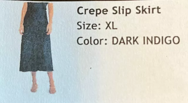 Nic & Zoe Crepe Slip Skirt-Dark Indigo XL (New with tags still on-never used)