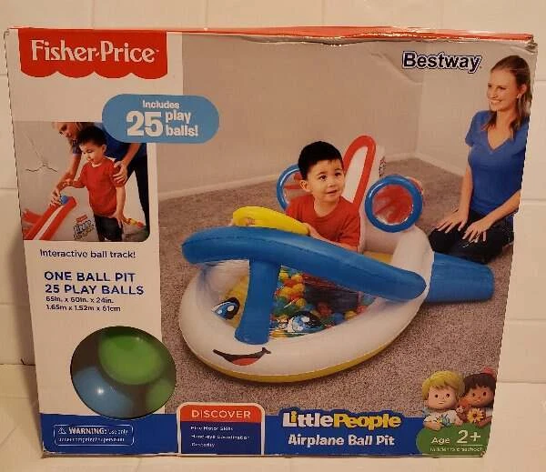 Fisher Price Little People Airplane Ball Pit NEW NIB Ages 2 And Up Inflatable