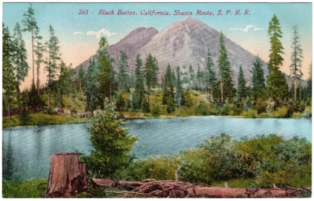 Black Buttes Shasta Route Southern Pacific RR California CA c1910 DB Postcard