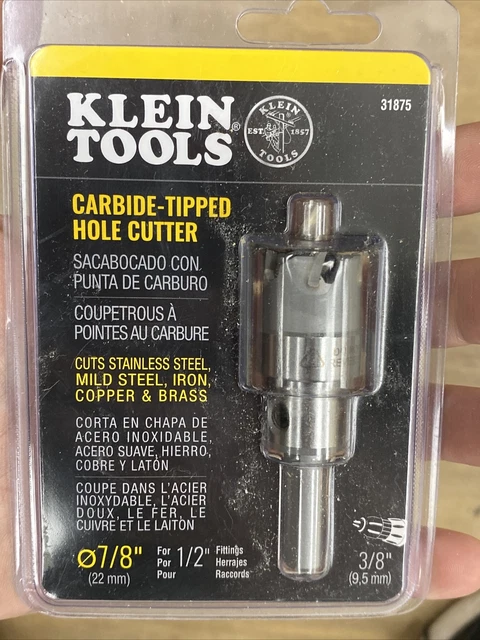Klein Tools 31875 7/8 inch Carbide Hole Cutter Drill Bit