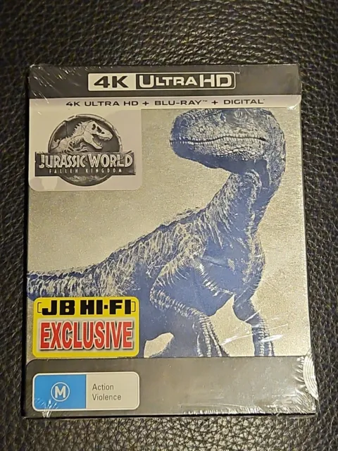 Jurassic World Fallen Kingdom Steelbook 4K UHD + BluRay BRAND NEW & SEALED
