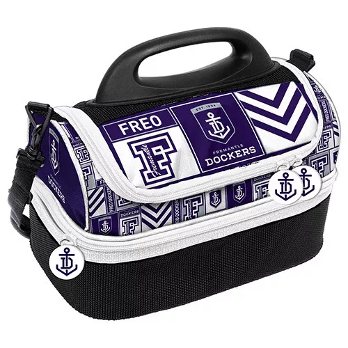 Fremantle Dockers Freo AFL Insulated DOME Lunch Box Drink Cooler BAG School Gift