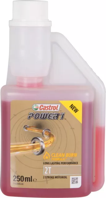 250 Ml Olio Miscela Motore Castrol Power 1 2T Per Vespa Scooter Moto 2 Tempi