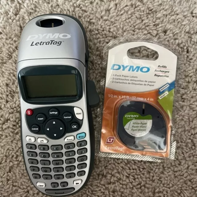 DYMO LetraTag lt-100h handheld Label maker work perfectly +2 pack refills