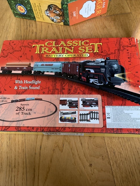 CLASSIC TRAIN SET Toy Train Set Kids Train Set Battery Operated Light ...