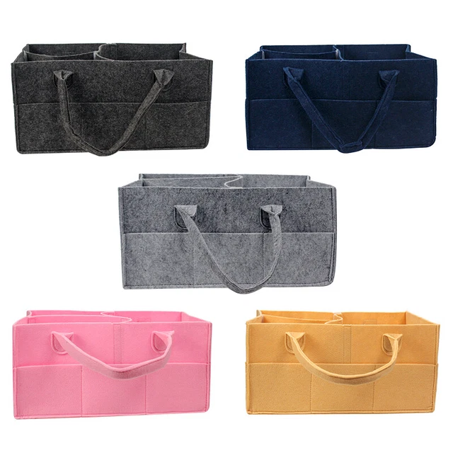 Portable Baby Diaper Caddy Organizer Holder Bag Essentials Storage Bin Nappy Bag