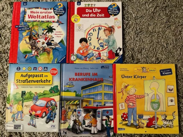 wieso? weshalb?warum? Zeit, Körper, Verkehr,Berufe Kinderbücher  Paket 4-7 jahre