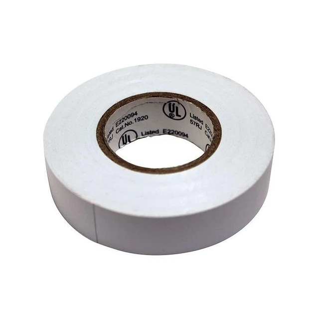 Cinta eléctrica Eclipse 902-533, PVC blanco 3/4 pulgadas x 66 pies