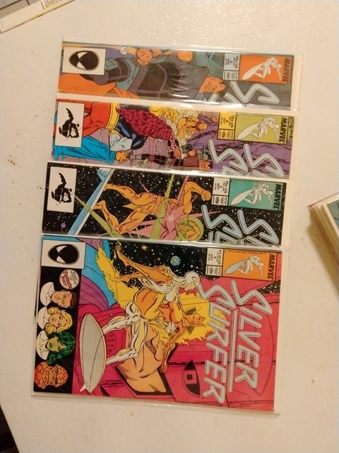 Silver Surfer Vol 3 #1 3 4 5 (1987 Marvel) Fantastic Four Nova App Higher Grade
