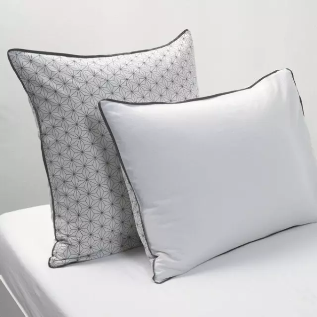 LA REDOUTE INTERIEURS Taie d'oreiller pur coton motifs blanc/noir 50 x 70 cm