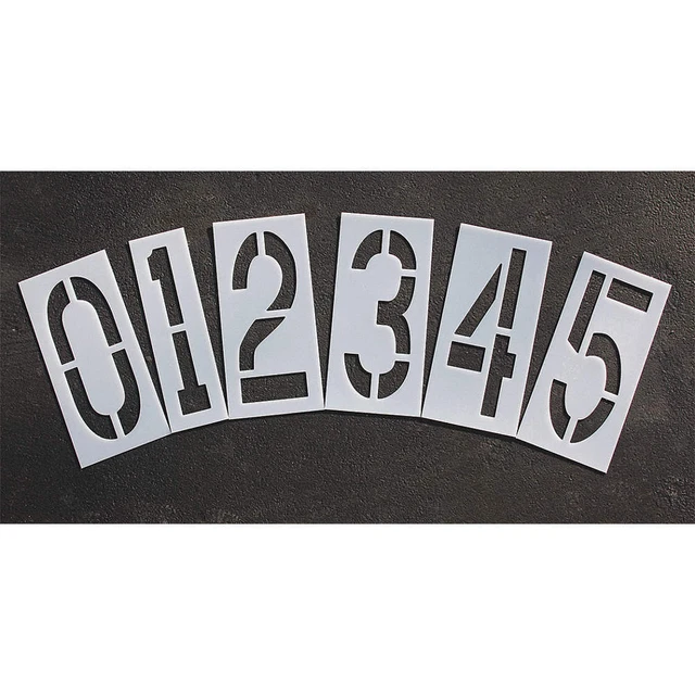 RAE STL-116-8240 Pavement Stencil,24 in,Number Kit,1/16