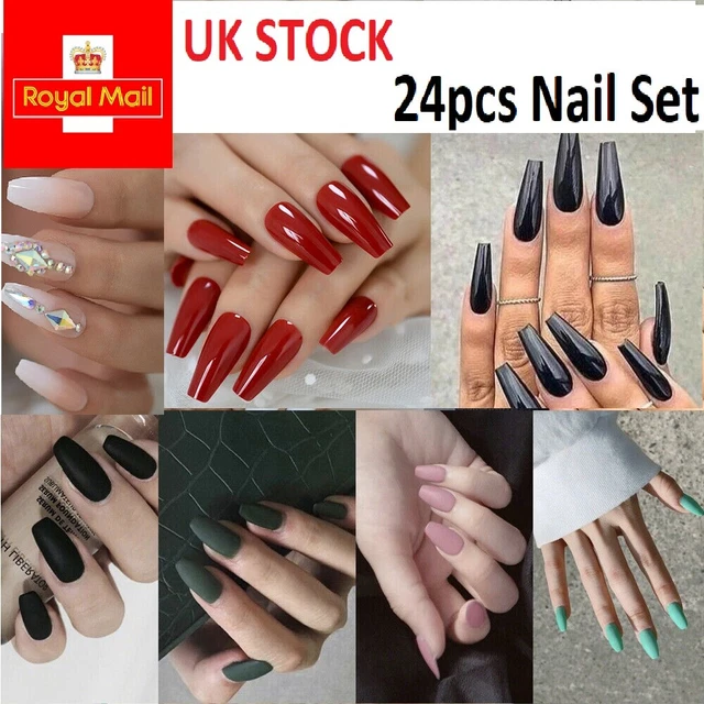 Jade Tang on Instagram: “Do you know which shape looks good on your nails?  • • Sculpted acryl… | Long square acrylic nails, Nail shapes square, Tapered  square nails