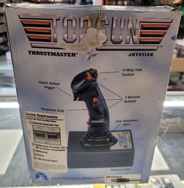 Top Gun Controller THRUSTMASTER PARAMOUNT TOP Gun Flight Controller Joystick UNTESTED No ...