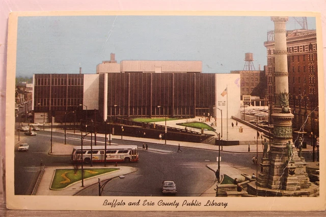 New York NY Buffalo Erie County Public Library Postcard Old Vintage Card View PC