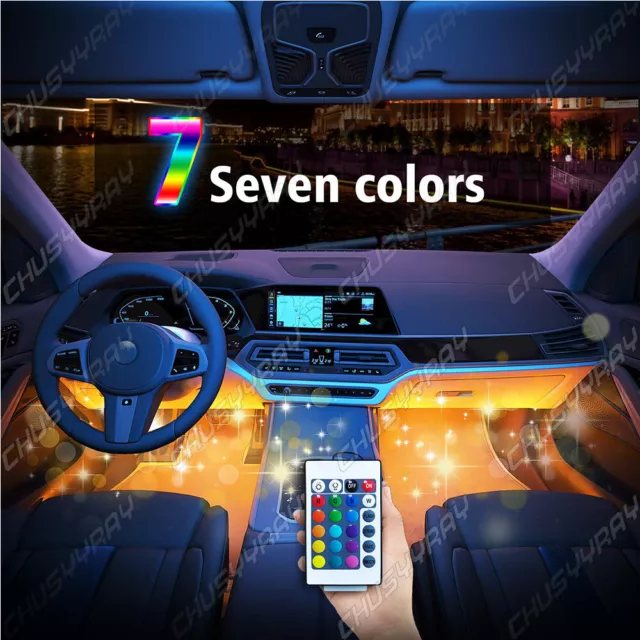 Led Light Strip,Car LED Strip Lights Under Dash Footwell LED Interior Light  Kit for All Cars Accent Light Glow Neon 