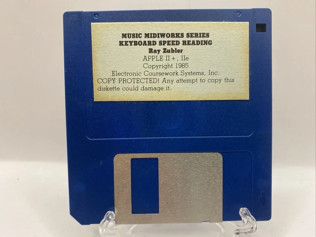 Vintage Floppy Disk Music MIDIWORKS Series Keyboard Speed Reading Day Zubler