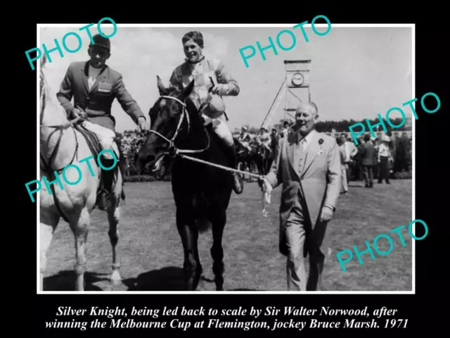 Old 6 X 4 Horse Racing Photo Of Silver Knight Winning The 1971 Melbourne Cup 1