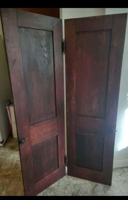antique solid oak interior doors eastlake hardware Each door is 19 3/8" x 63 3/4