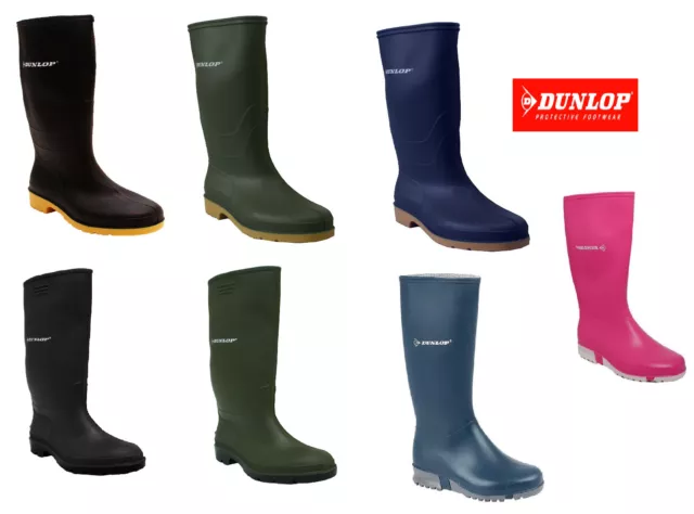 Boys Girls Kids Dunlop Wellington Boots Waterproof Snow Rain Shoes Uk Size 10-6