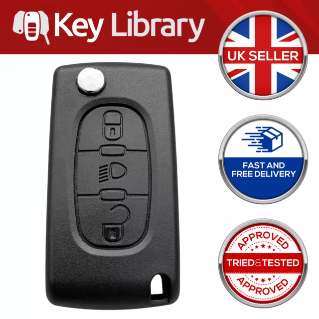 3 Button Remote Flip Key Case Shell Fob For Citroen C2 C3 C4 C5 C6 C8 Picasso